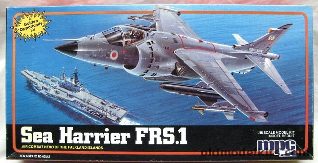 MPC 1/48 Sea Harrier FRS.1 - 'Air Combat Hero of the Falkland Island', 1-4410 plastic model kit